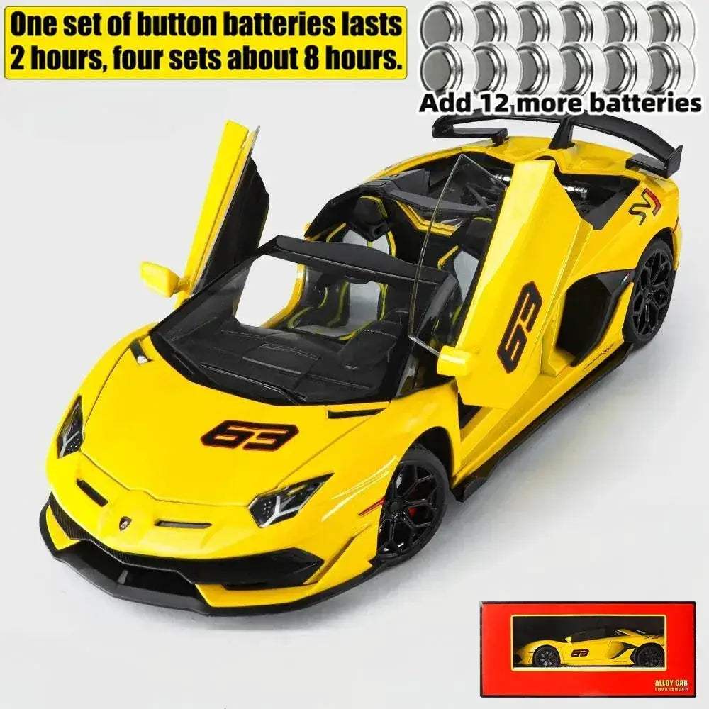 1:18 Aventador SVJ63 Diecast Alloy Model Car With Removable Roof - Image 10