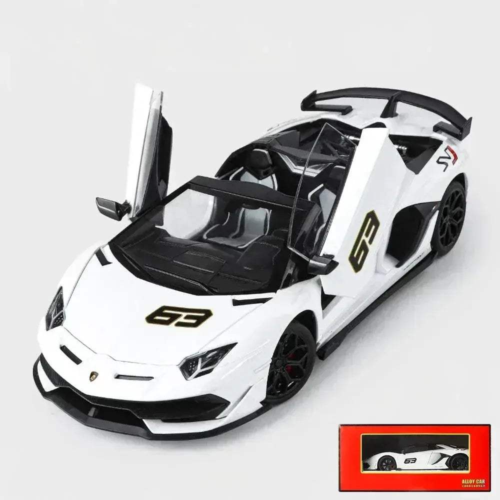 1:18 Aventador SVJ63 Diecast Alloy Model Car With Removable Roof - Image 7