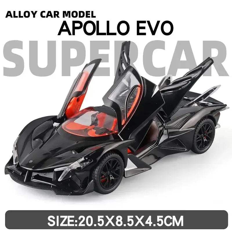 1/24 Apollo EVO Bugatti Bolide Diecast Car Metal Plastic Pull Back Sound Light - Image 11