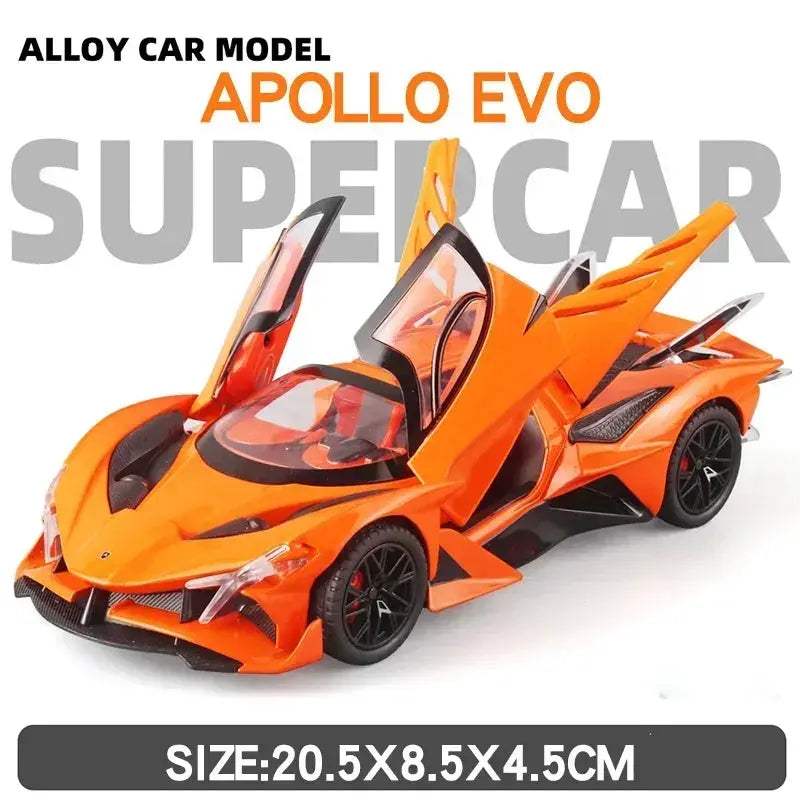 1/24 Apollo EVO Bugatti Bolide Diecast Car Metal Plastic Pull Back Sound Light - Image 12