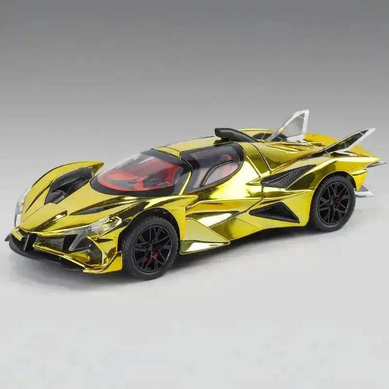 1:24 Apollo EVO Electroplate Diecast Metal Supercar With Sound And Light - Image 11