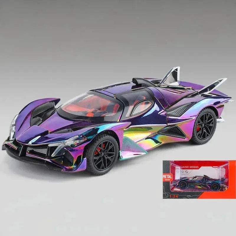 1:24 Apollo EVO Electroplate Diecast Metal Supercar With Sound And Light - Image 14