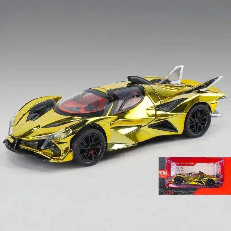1:24 Apollo EVO Electroplate Diecast Metal Supercar With Sound And Light - Image 8