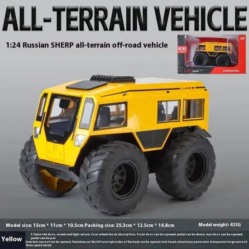 1:24 Diecast Metal Sherp All Terrain Off Road Vehicle with Sound Light - Image 11