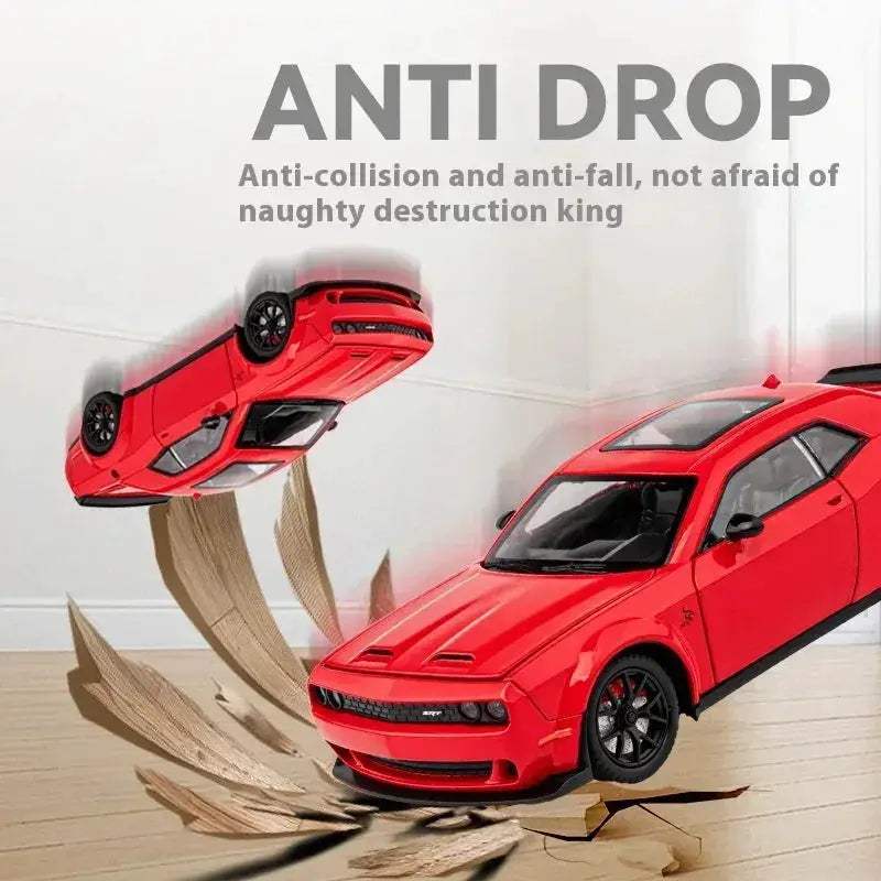 1:24 Dodge Challenger Hellcat Redeye Diecast Model With Sound and Light - Image 5
