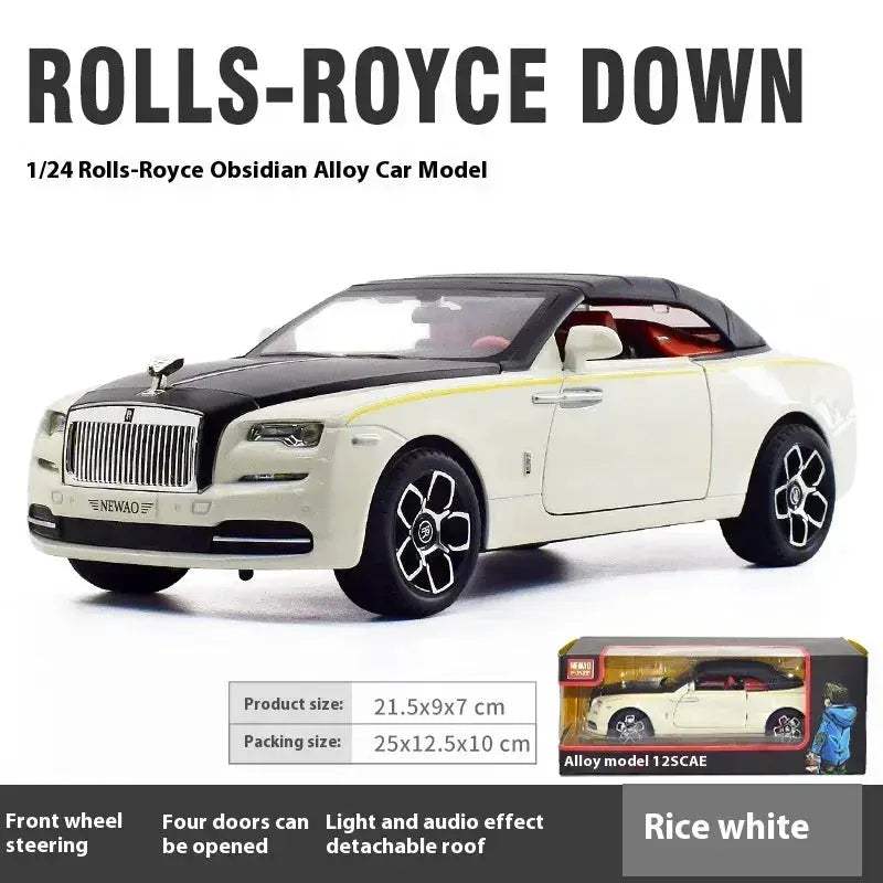 1:24 Scale Rolls-Royce Dawn Diecast Car, Metal Alloy, Sound and Light - Image 12