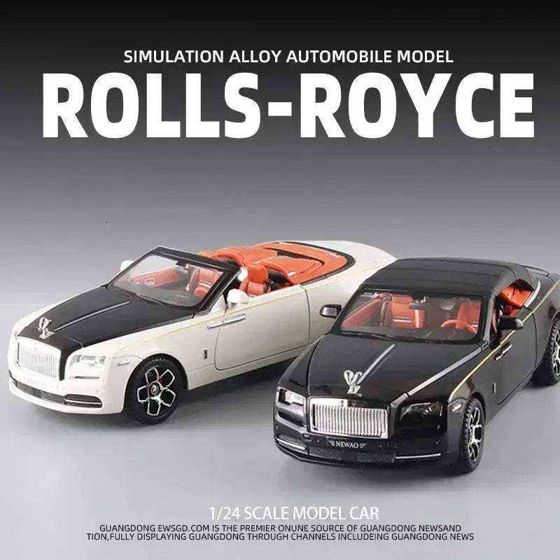 1:24 Scale Rolls-Royce Dawn Diecast Car, Metal Alloy, Sound and Light - Image 3