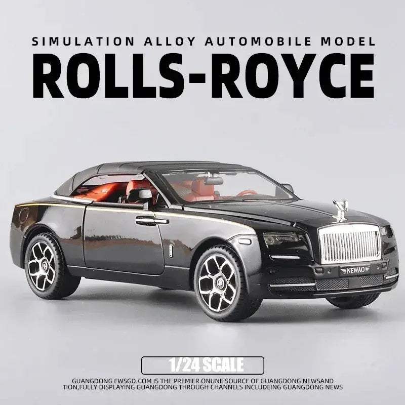 1:24 Scale Rolls-Royce Dawn Diecast Car, Metal Alloy, Sound and Light - Image 4