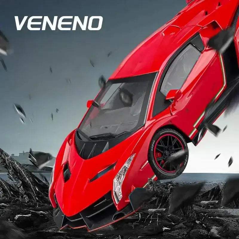 1 24 Scale Veneno RC Car Metal Diecast Remote Control With Sound And Light - Image 5