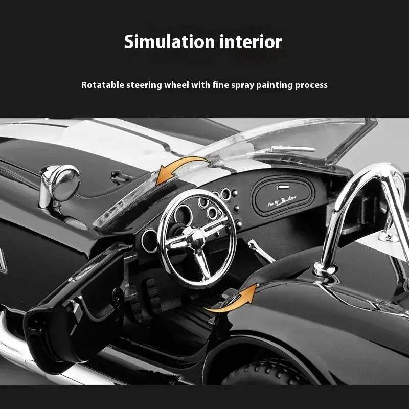 1 24 Shelby Cobra Diecast Car With Realistic Sound Lights - Image 4