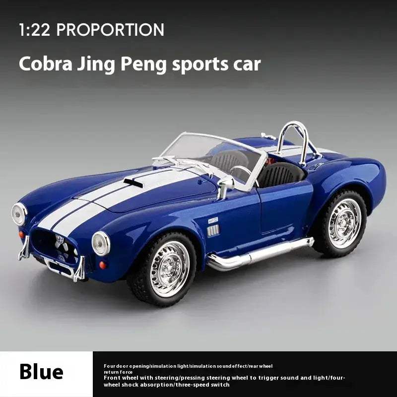 1 24 Shelby Cobra Diecast Car With Realistic Sound Lights - Image 7