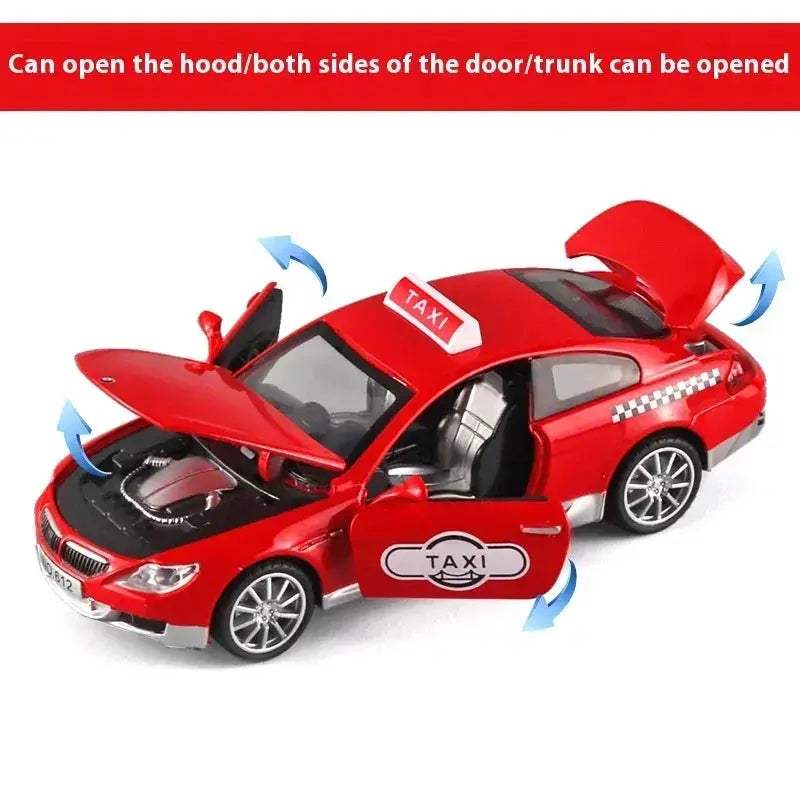 1:32 BMW M6 Taxi Diecast Car With Pull Back Action For Collectors - Image 4