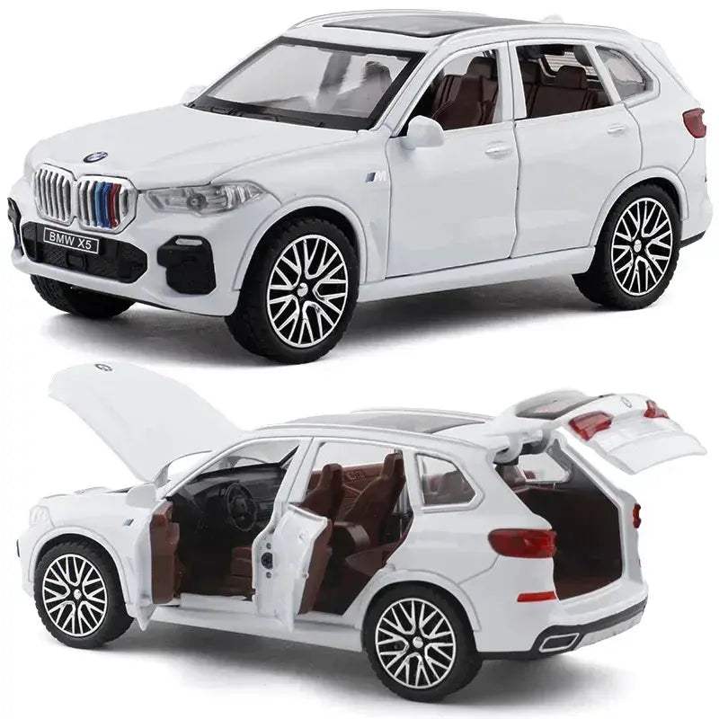 1:32 BMW X5 Diecast Alloy Car Model With Sound And Light Pull-Back Toy - Image 7