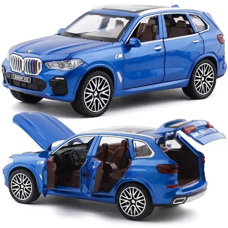 1:32 BMW X5 Diecast Alloy Car Model With Sound And Light Pull-Back Toy - Image 8