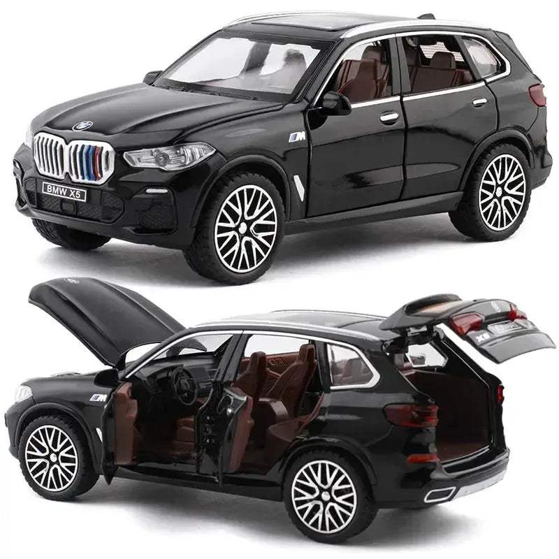 1:32 BMW X5 Diecast Alloy Car Model With Sound And Light Pull-Back Toy - Image 9