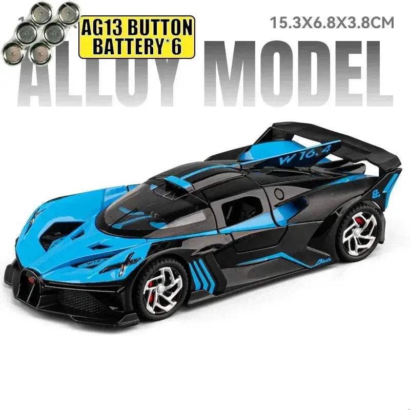 1:32 Bolide Alloy Diecast Sports Car With Sound And Light - Image 9