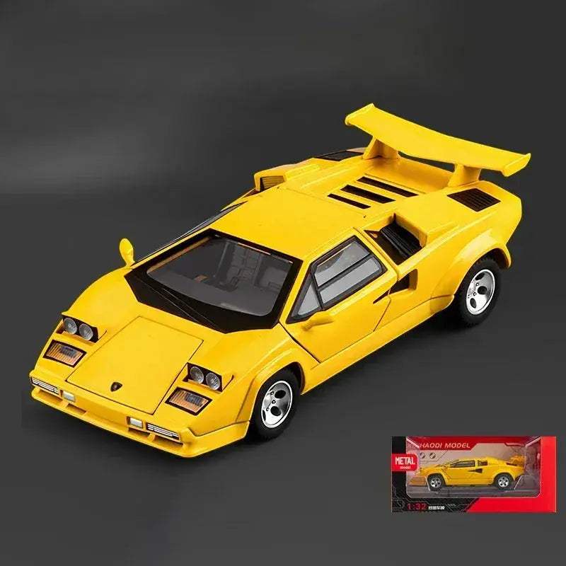 1:32 Countach LP500S Diecast Alloy Car Model With Sound Light Pull Back - Image 11