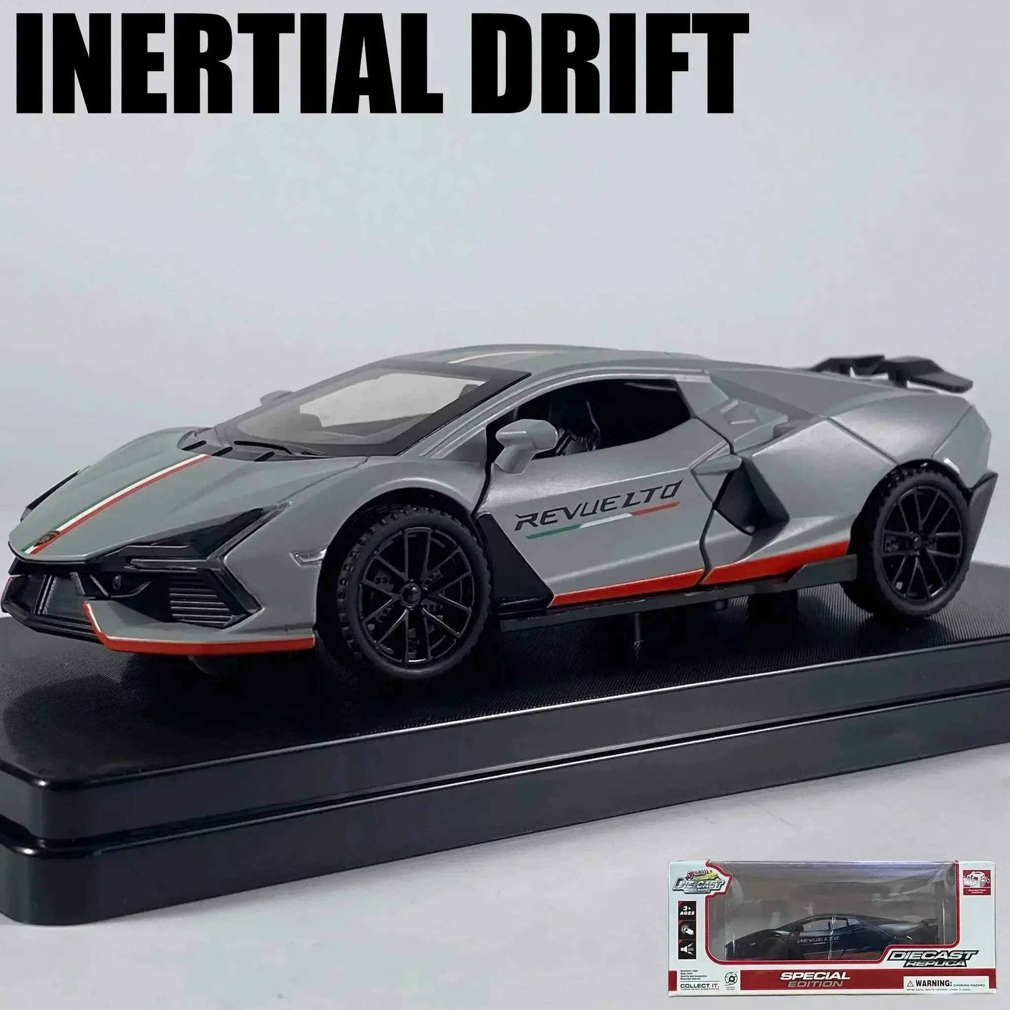 1:32 Diecast Alloy Model Car Revuelto Super Sports Inertial Drift - Image 26