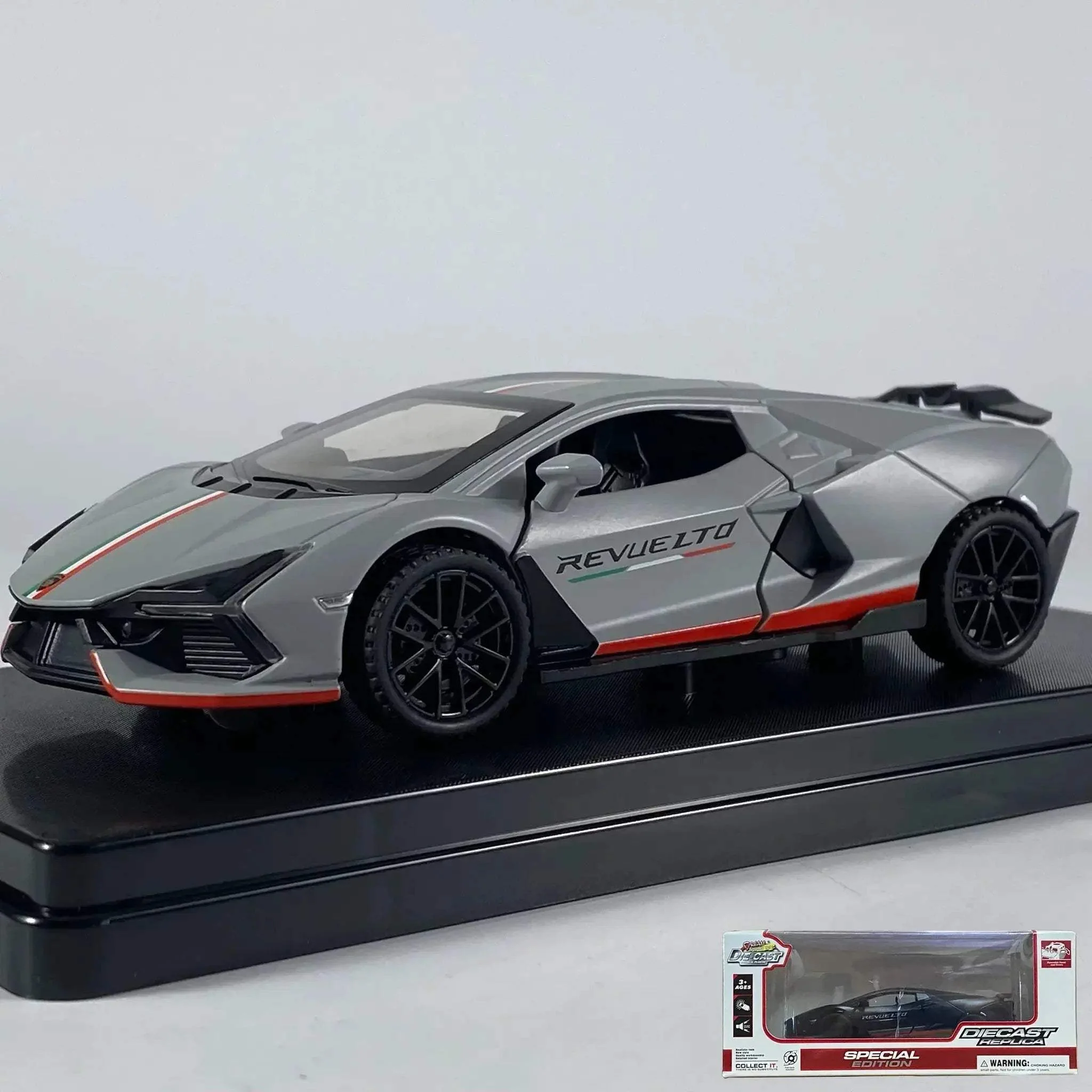 1:32 Diecast Alloy Model Car Revuelto Super Sports Inertial Drift - Image 9