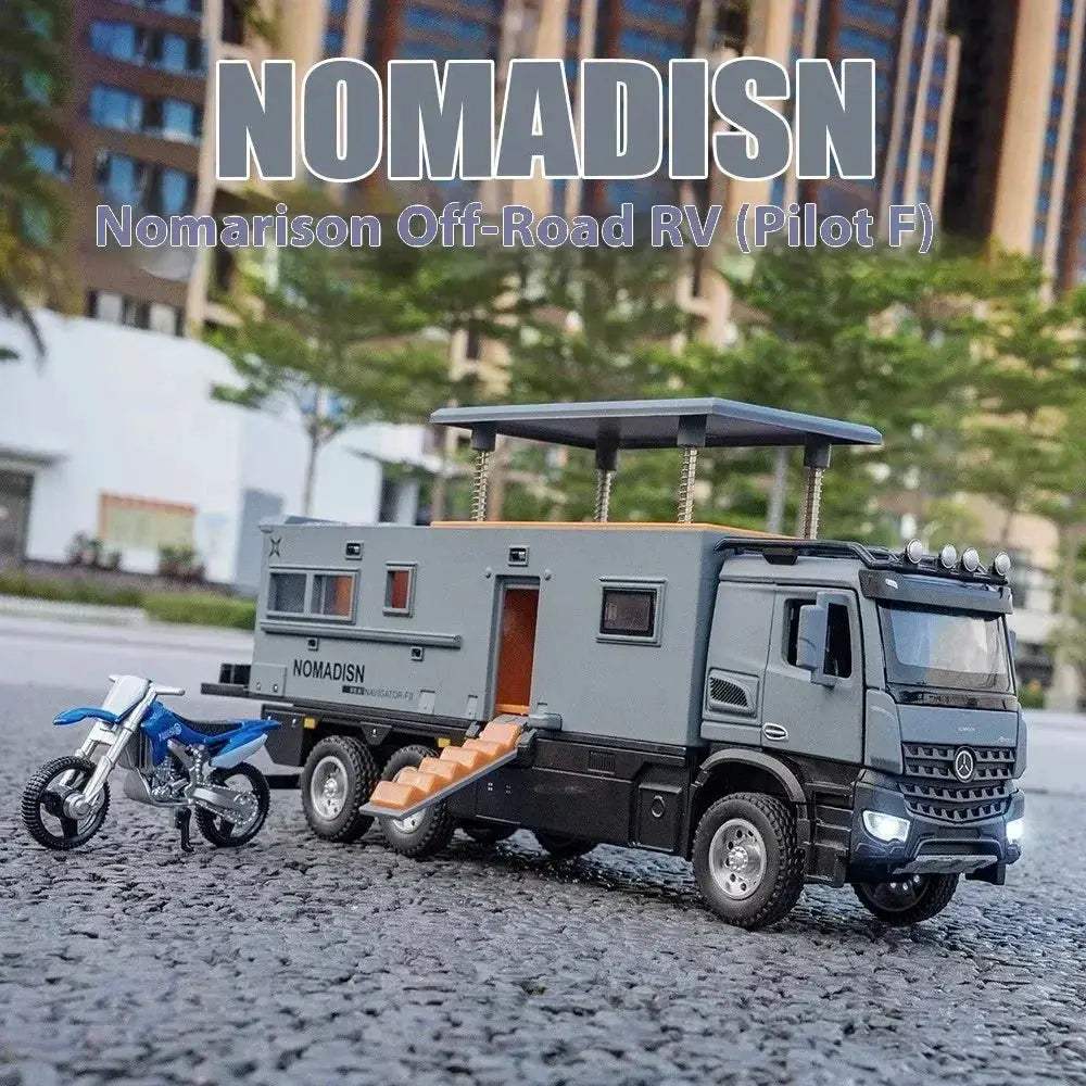 1:32 Diecast Benz Nomadism Off Road Alloy Camping RV Model