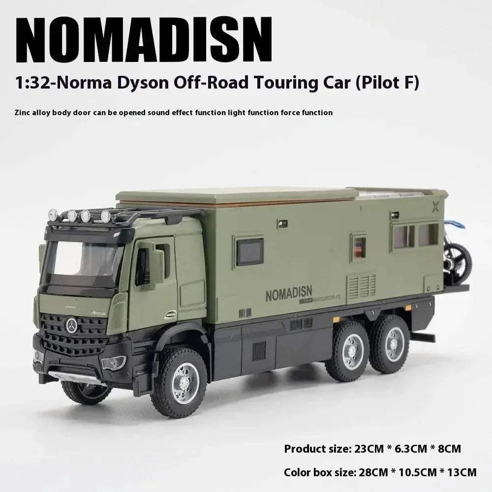 1:32 Diecast Benz Nomadism Off Road Alloy Camping RV Model - Image 7