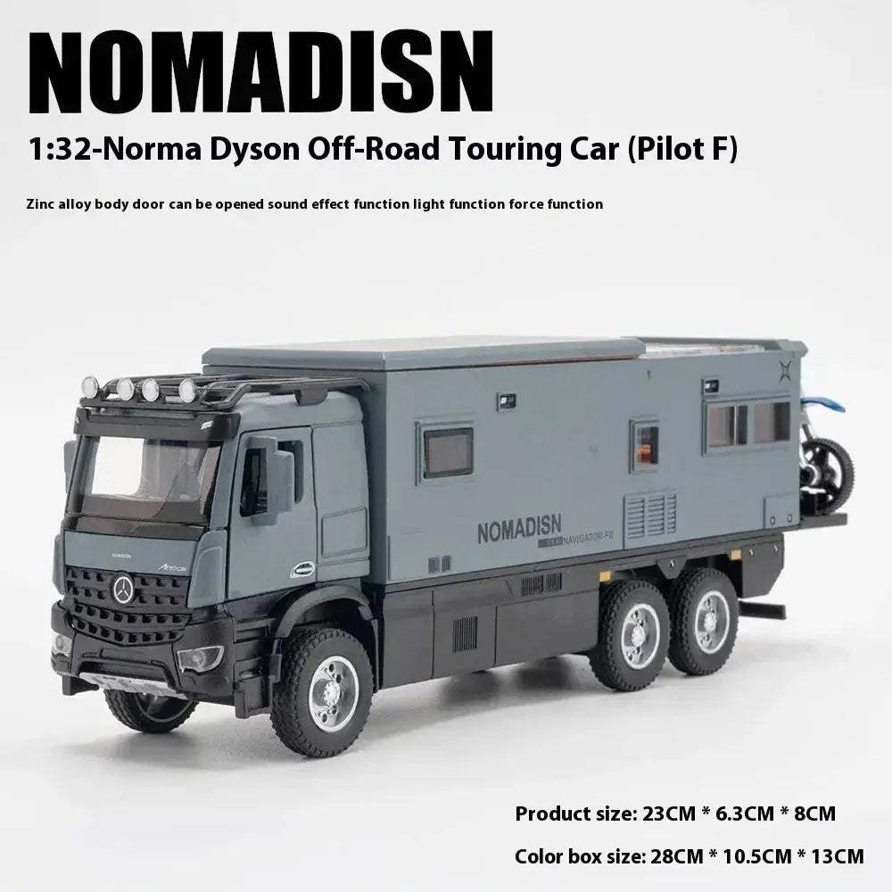 1:32 Diecast Benz Nomadism Off Road Alloy Camping RV Model - Image 8