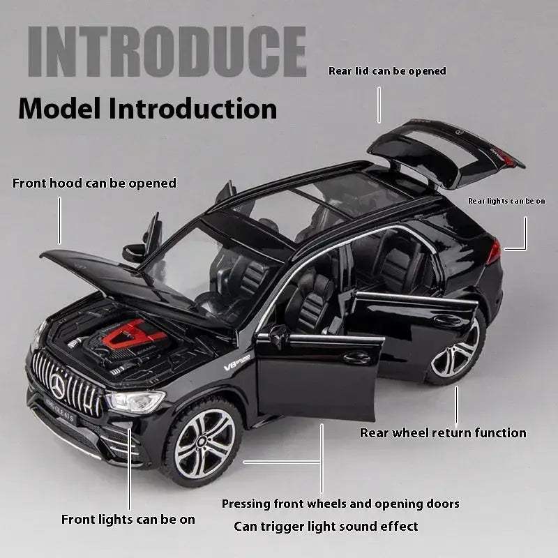 1:32 Diecast Mercedes Benz GLE 63S SUV Alloy Car Model Pull Back - Image 2