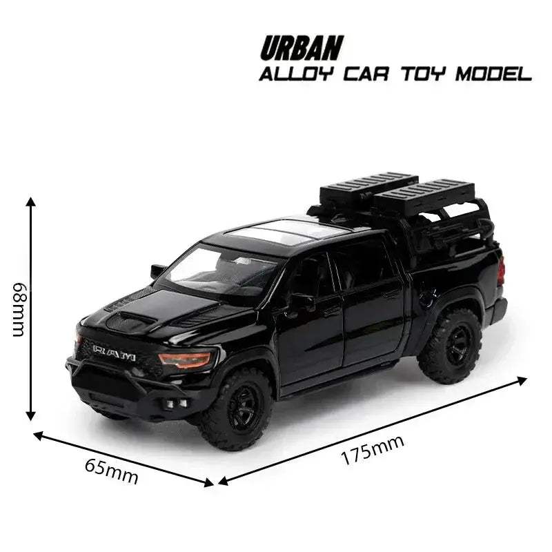 1:32 Dodge RAM Mammoth Diecast Metal Off Road Vehicle Pull Back Sound - Image 6