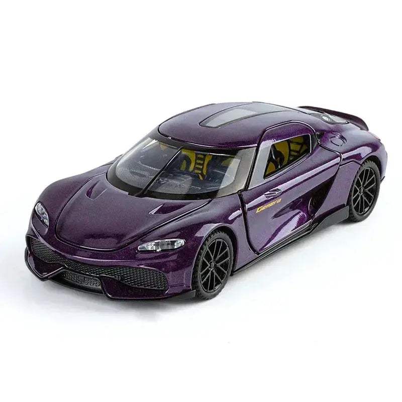 1:32 Gemera GT Diecast Metal Car Pull Back Sound And Light - Image 9