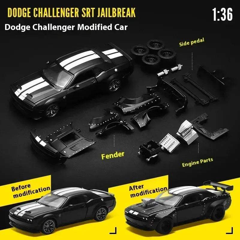 1:36 Dodge Challenger SRT Jailbreak Metal Diecast Model Car - Image 8