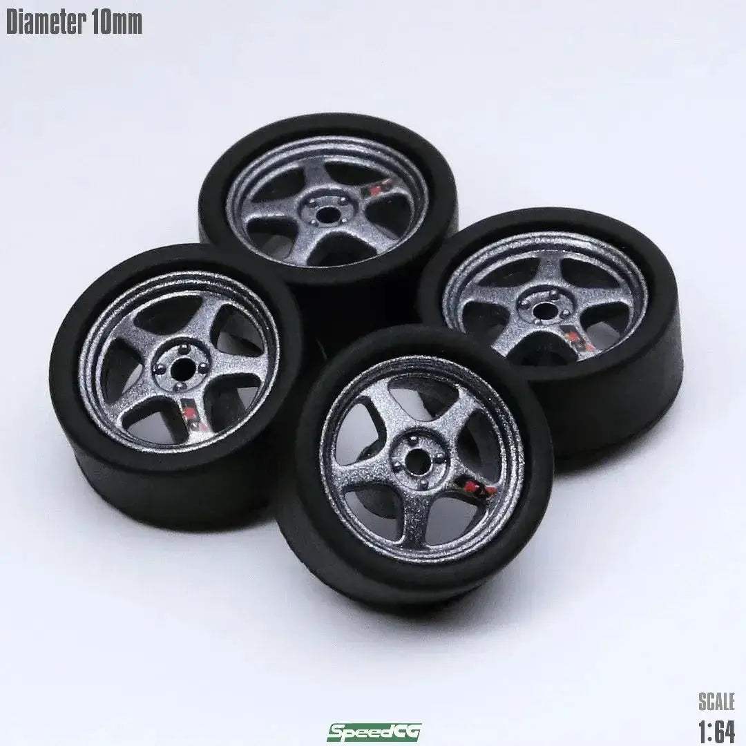 1/64 ABS Wheels with Rubber Tires for Model Car Racing - Image 3
