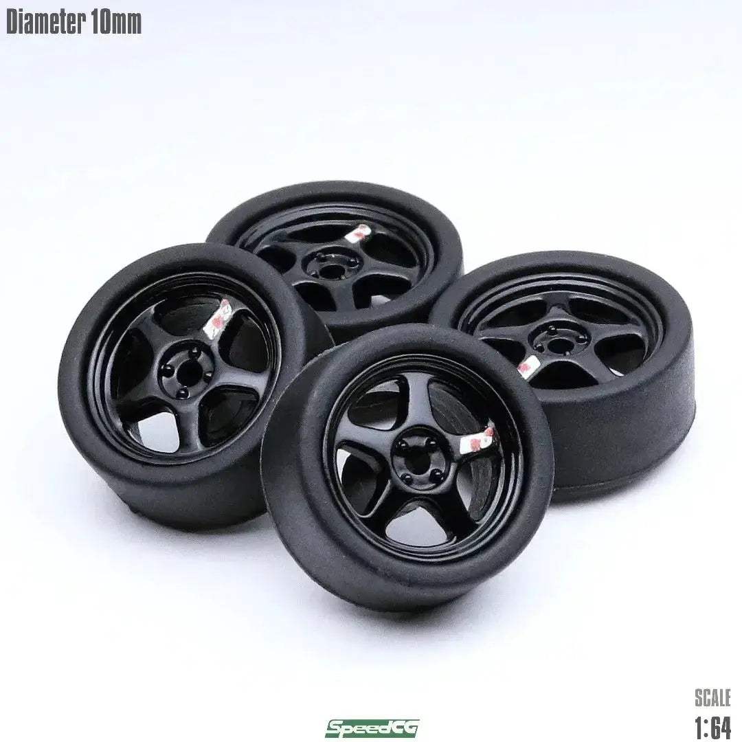 1/64 ABS Wheels with Rubber Tires for Model Car Racing - Image 4