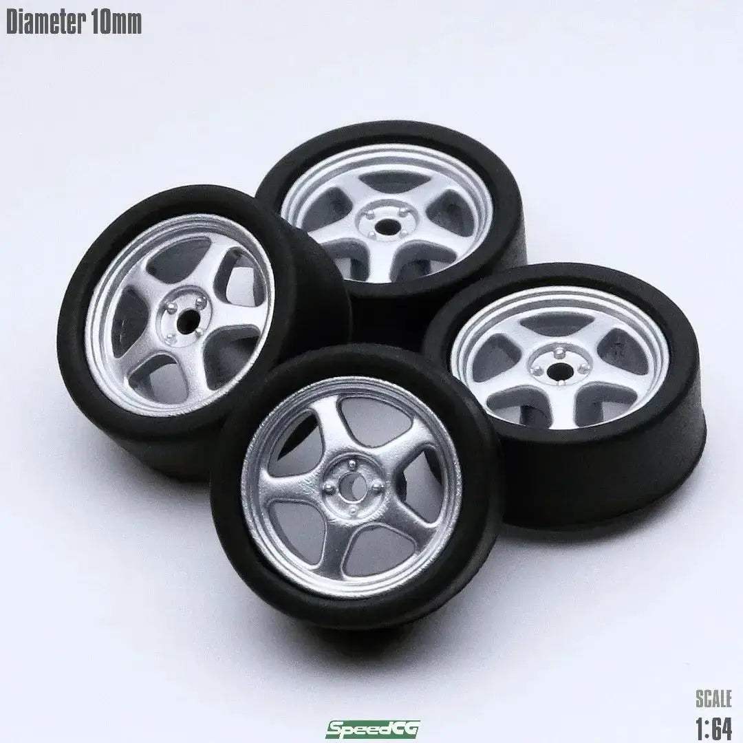 1/64 ABS Wheels with Rubber Tires for Model Car Racing - Image 9