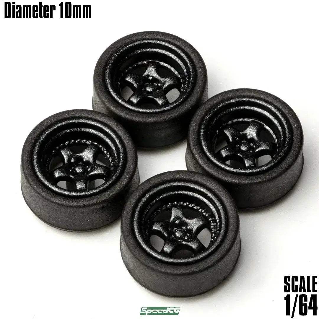 1/64 Scale ABS Wheels With Rubber Tires For Model Cars - Image 7
