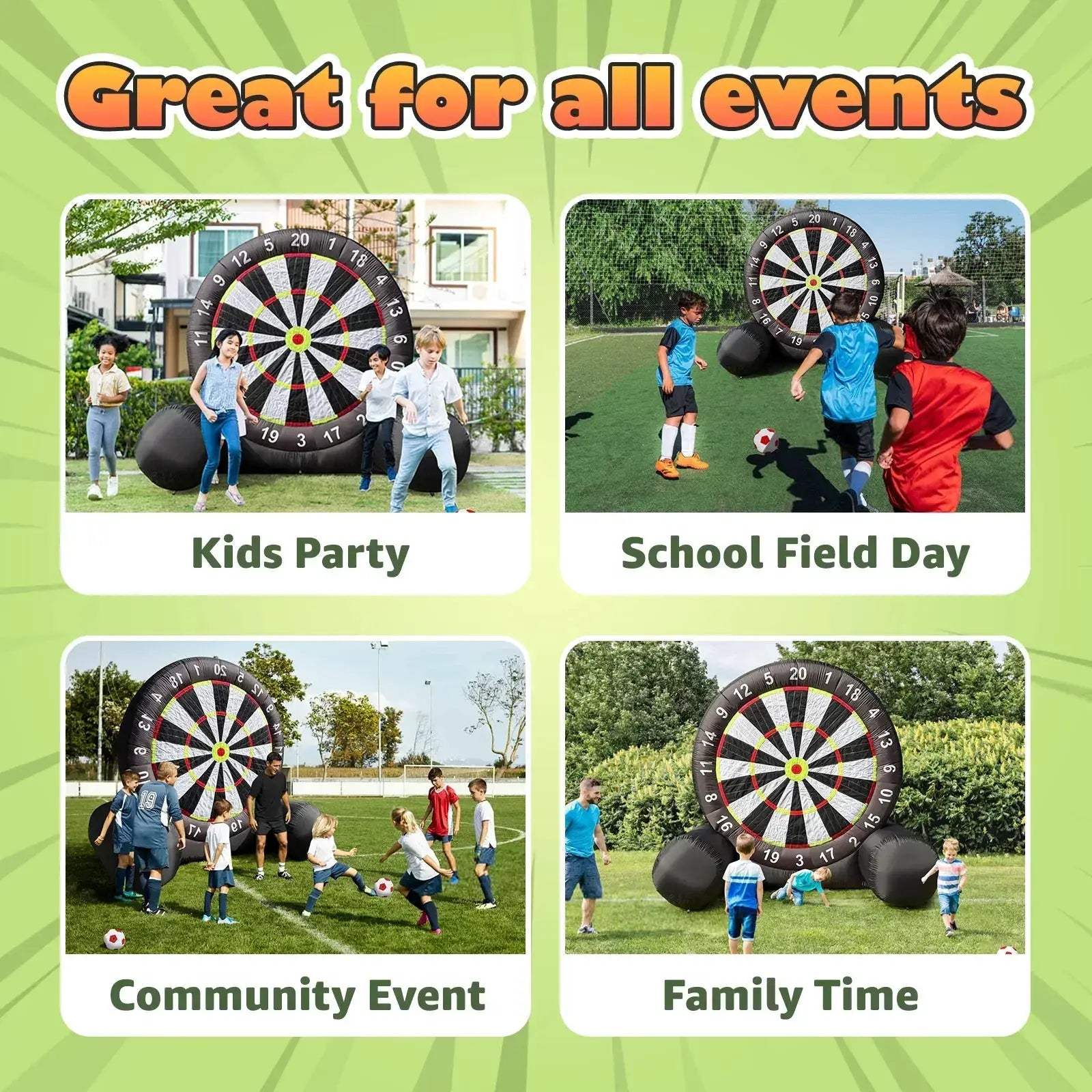 Giant Outdoor Inflatable Soccer Darts Board With Blower - Image 2