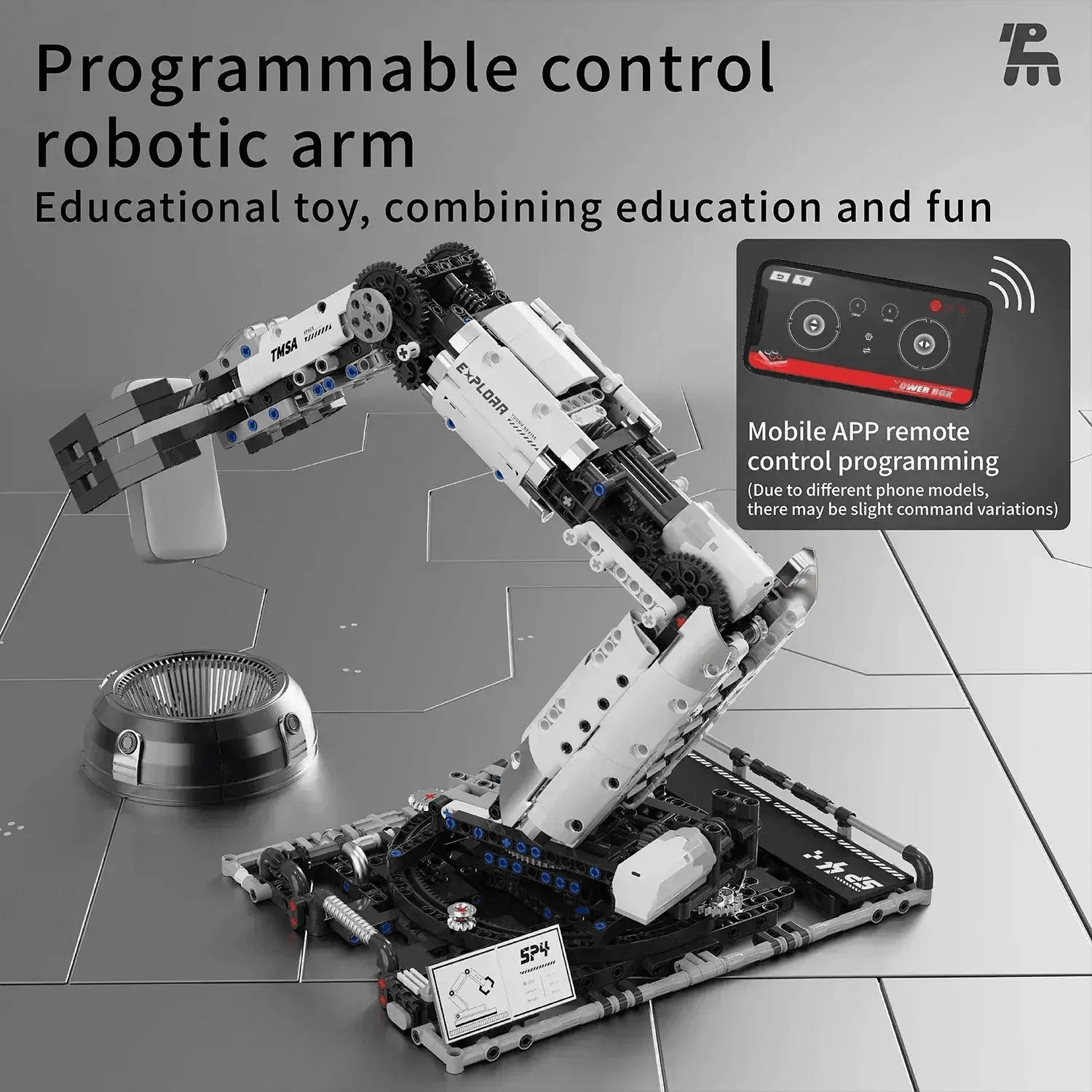 Remote Control Robotic Arm Building Blocks Set For Educational Fun - Image 4