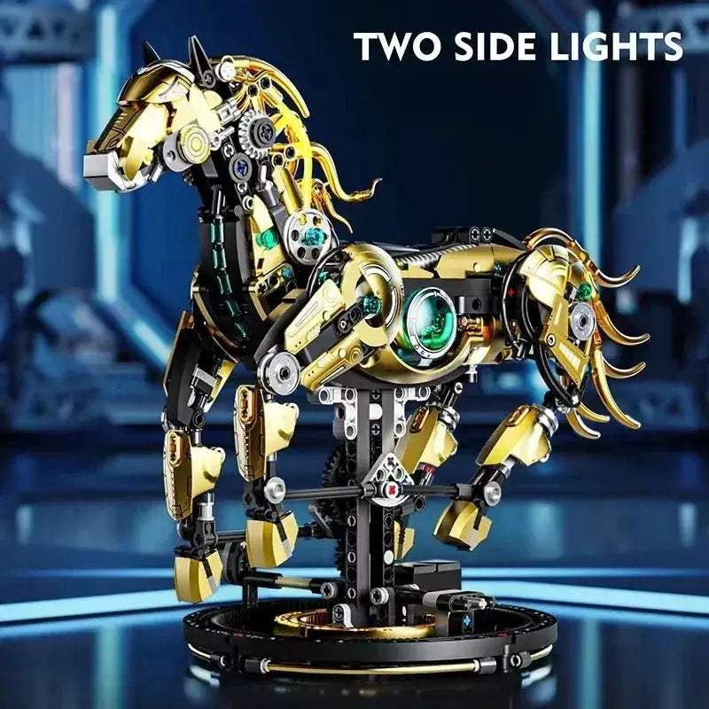 Mechanical Horse Building Blocks Kit for STEM Education