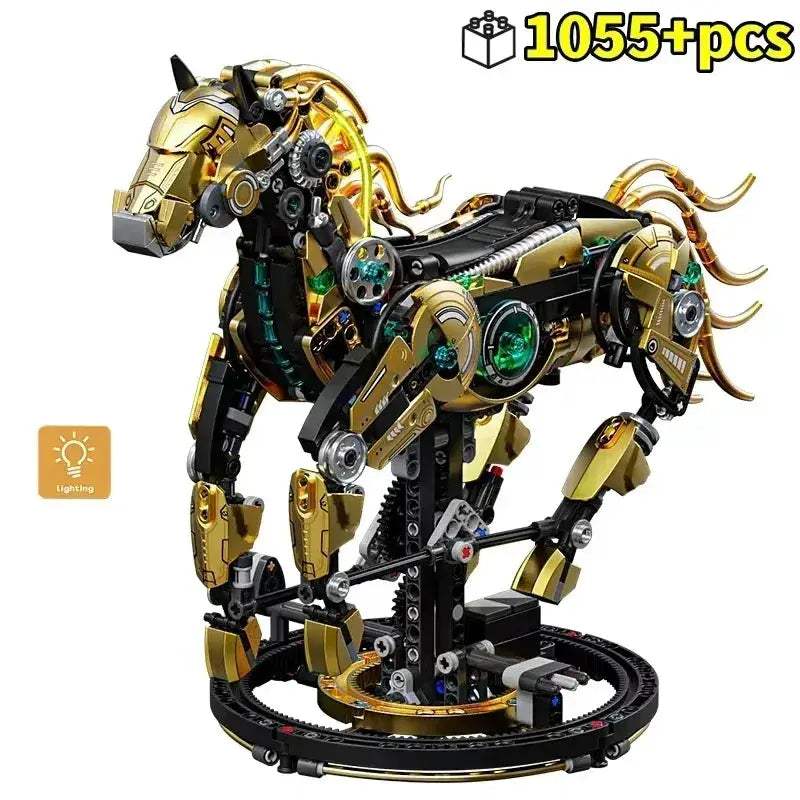 Mechanical Horse Building Blocks Kit for STEM Education - Image 7