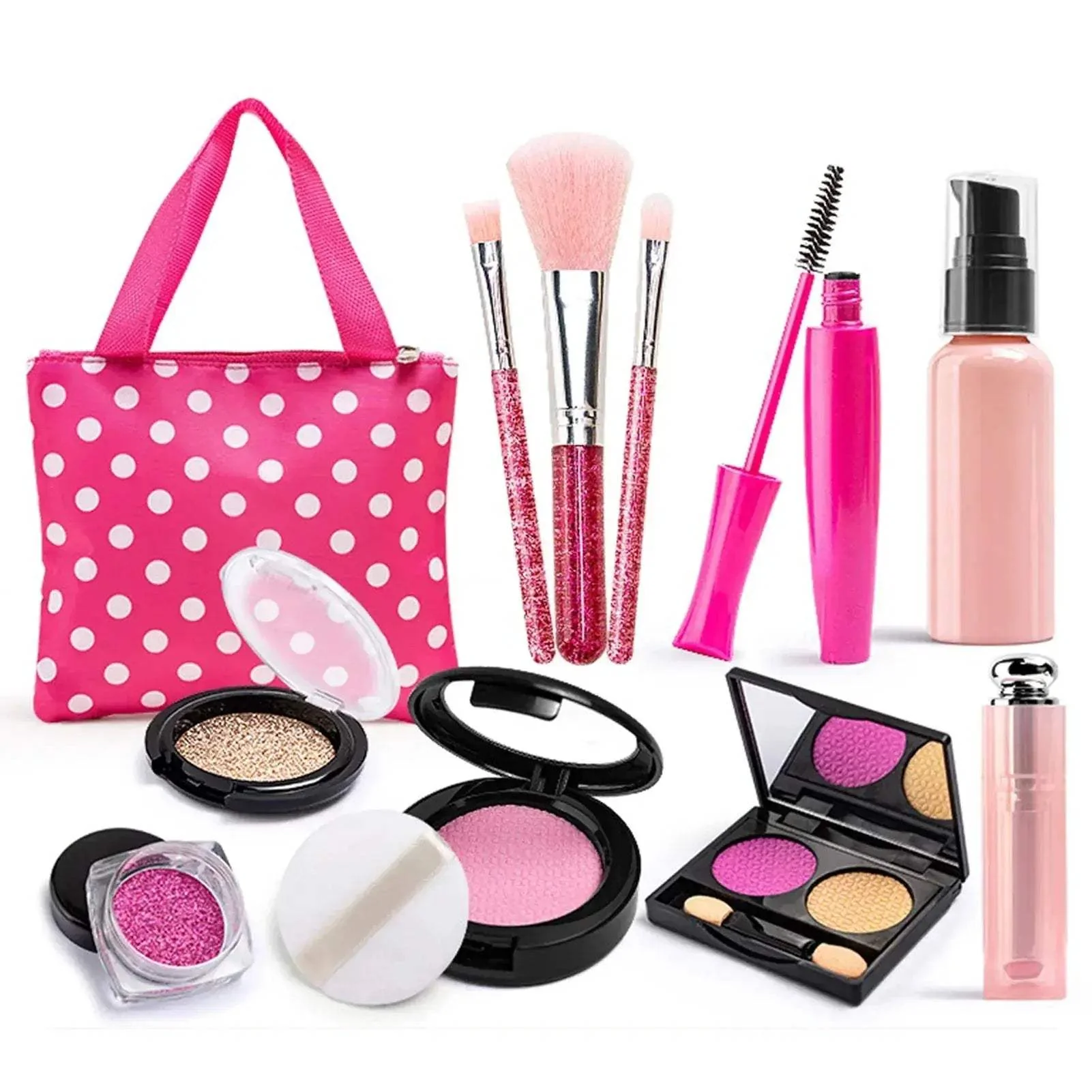 Kids Makeup Kit Toy Portable Washable With Storage Bag - Image 10