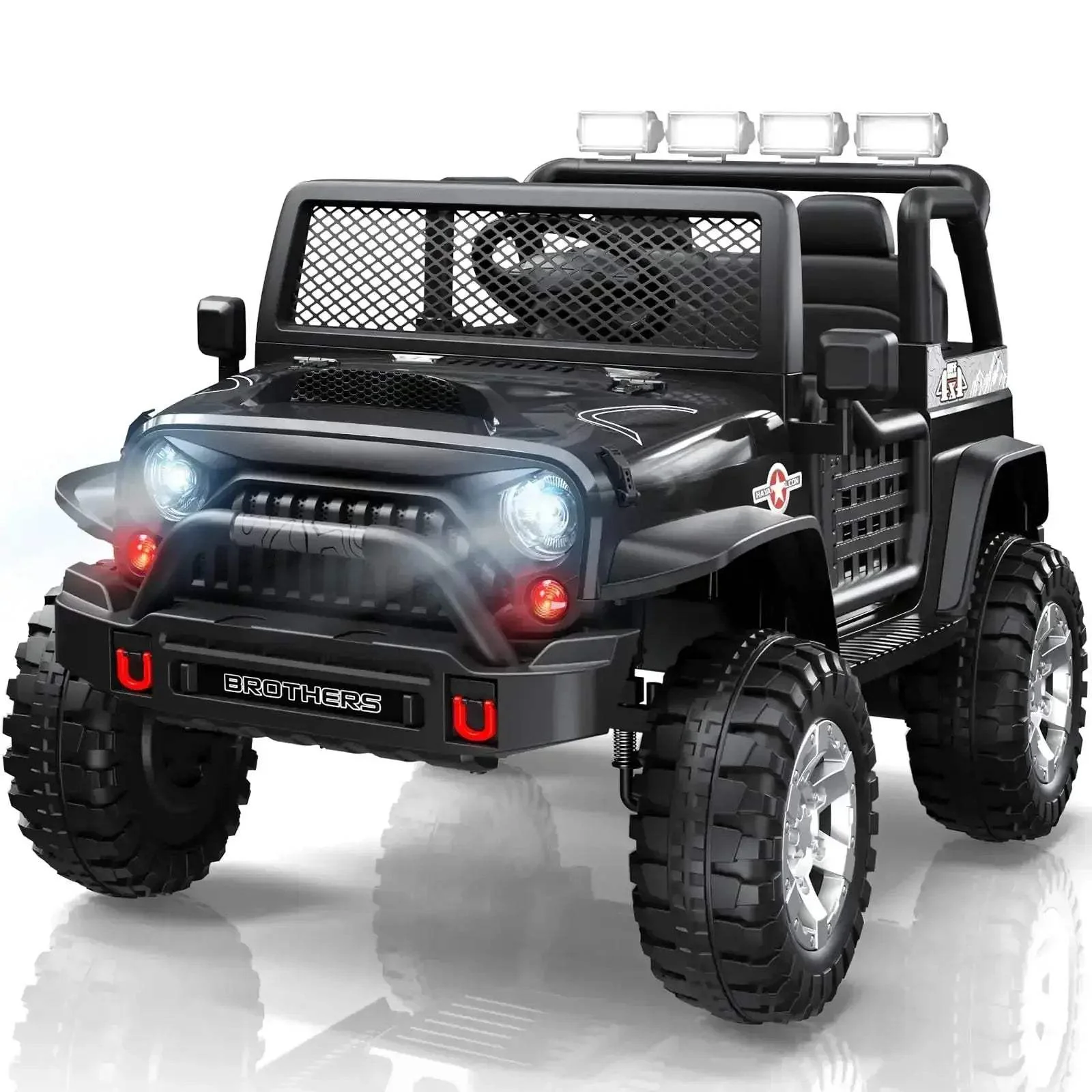 12V 2-Seater Kids Ride On Car With Bluetooth LED Lights
