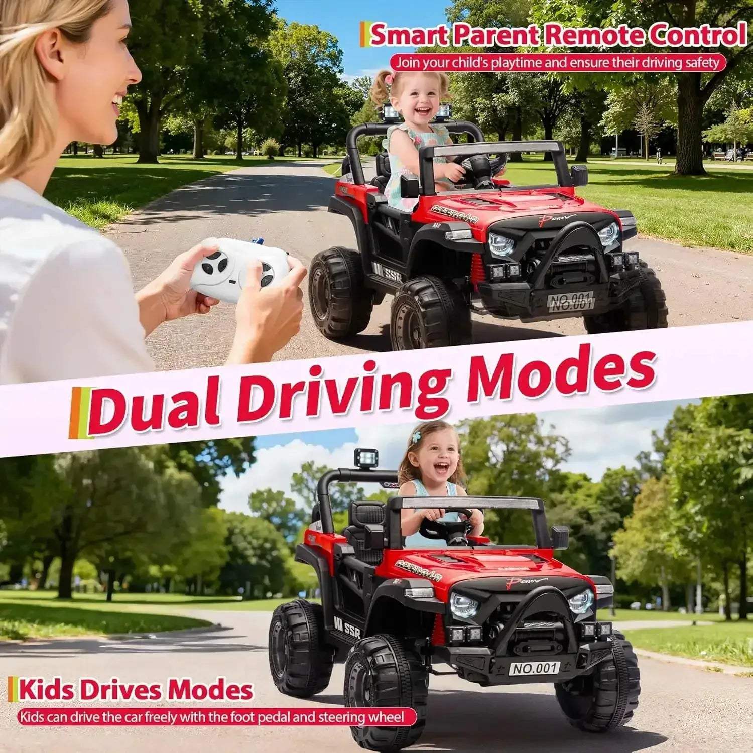 12V Kids Ride On Car With Remote Control All Terrain - Image 3