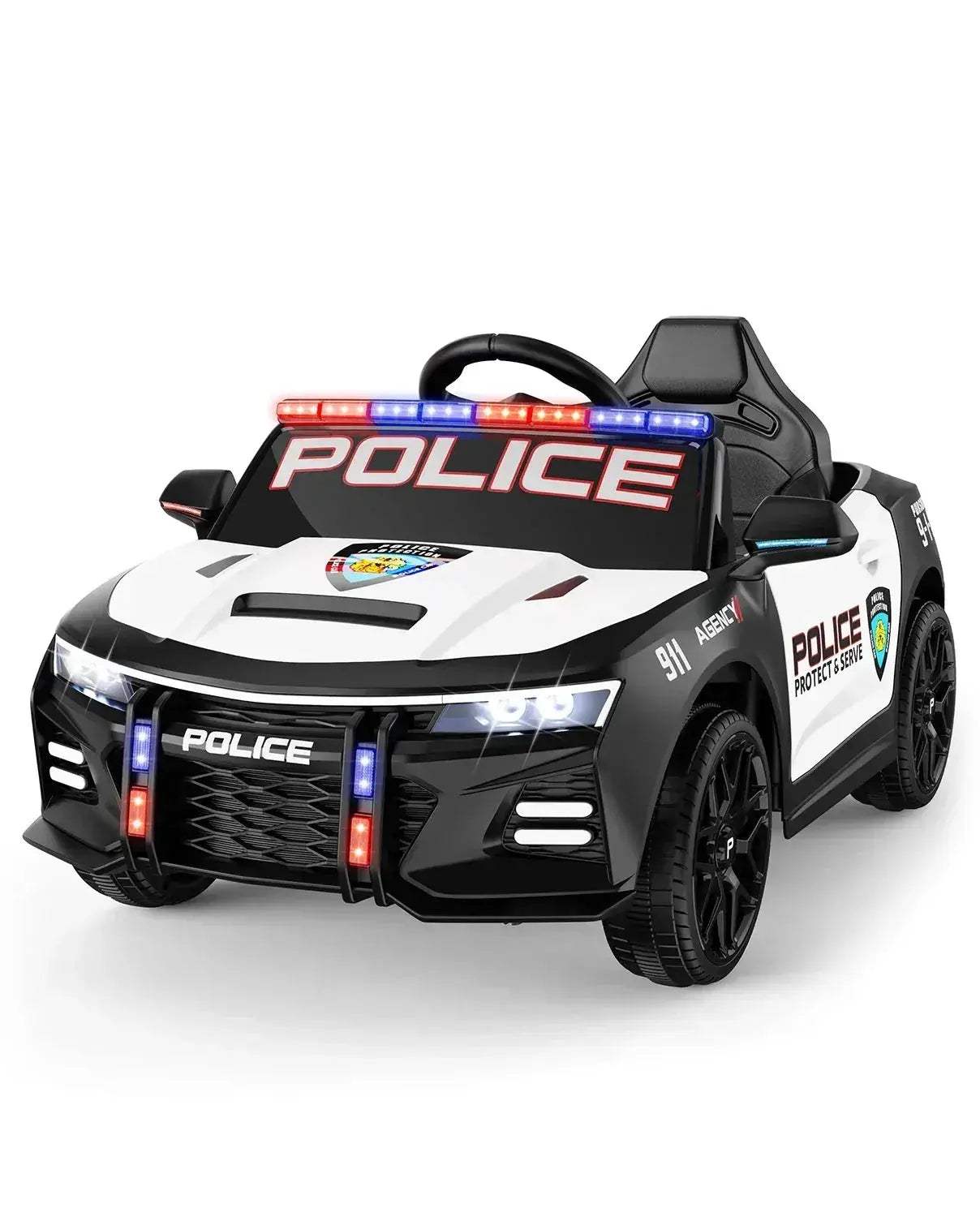 12V Kids Ride On Police Car With Remote LED Lights
