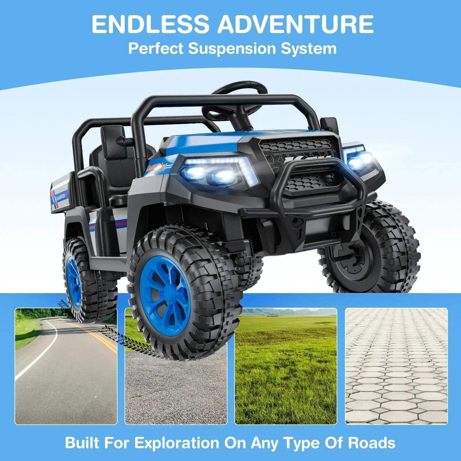 12V Two-Seat Ride On UTV With Remote Control And Suspension - Image 5