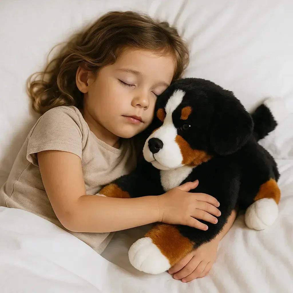 Bernese Mountain Dog Plush Toy Realistic Soft Pillow Gift - Image 5