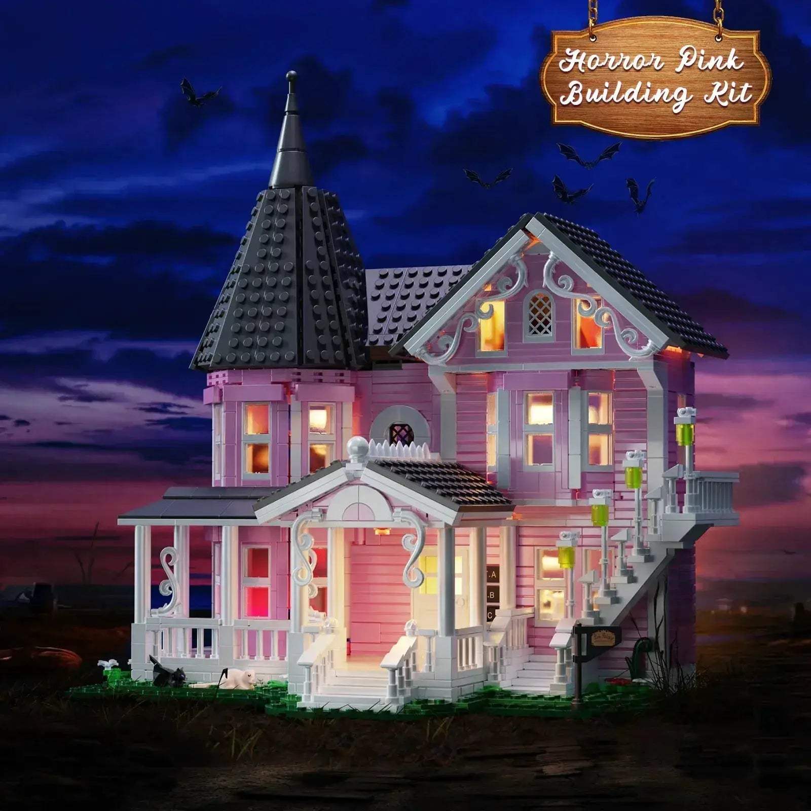 Coraline Pink Palace Building Blocks Set 1349 Pieces - Image 3