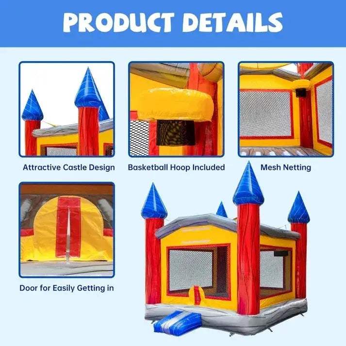 Goosh Commercial Grade Bounce House Castle With Safety Net - Image 3