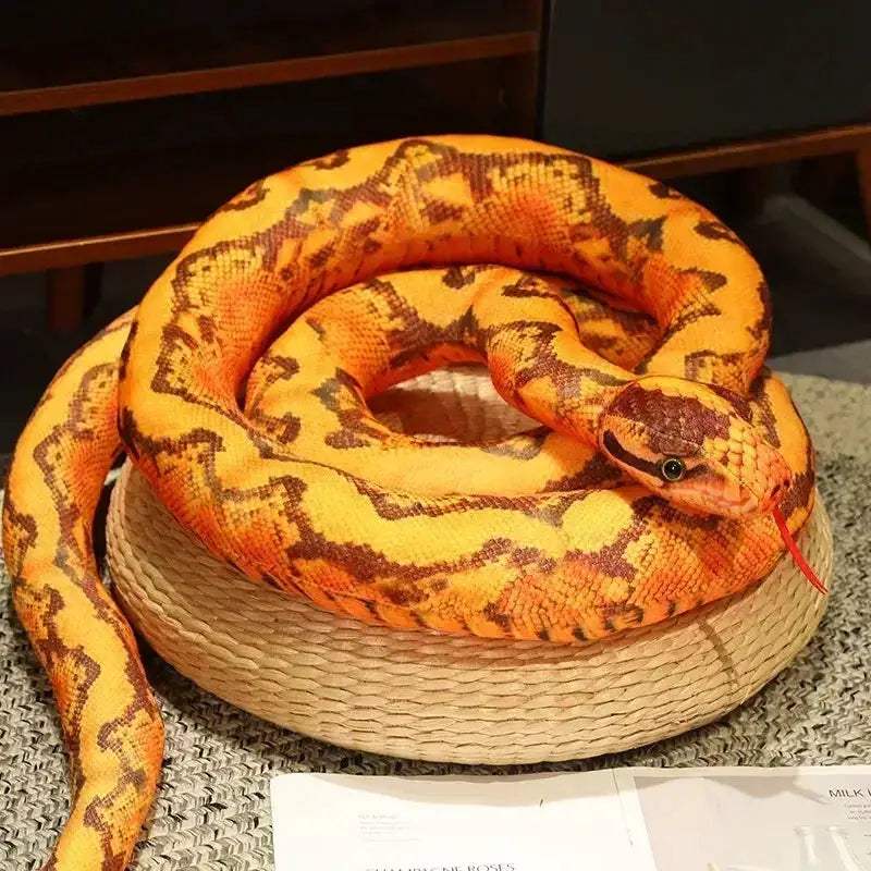Giant Golden Python Plush Toy Pillow For Home Decor - Image 12