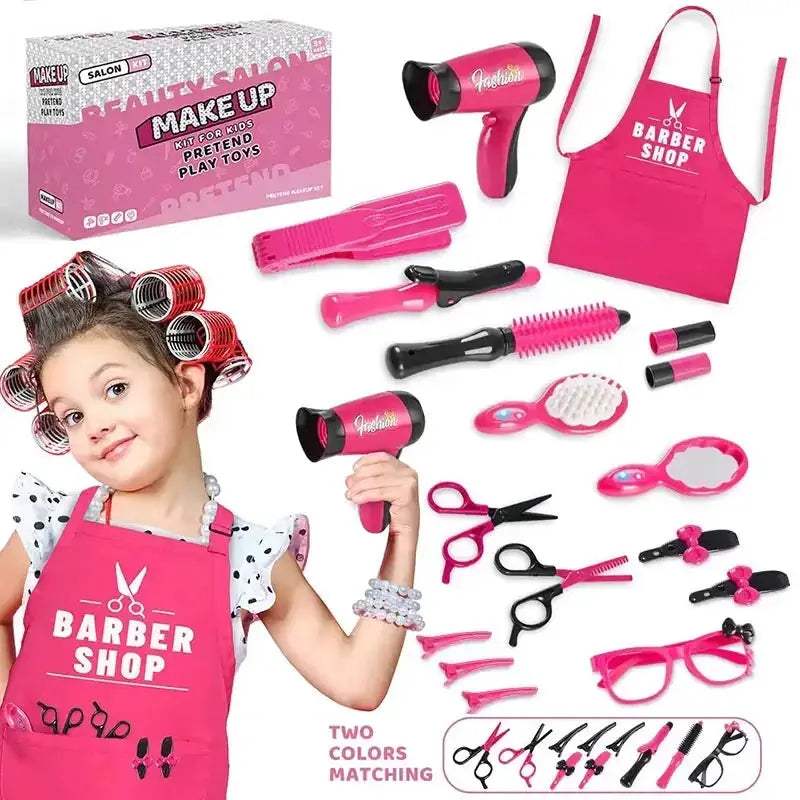 Girls Beauty Salon Set Kids Makeup Kit for Pretend Play