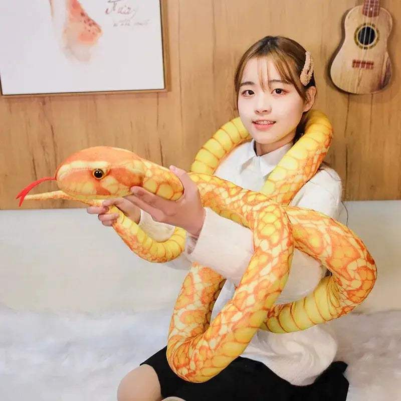 Giant Golden Python Plush Toy For Kids Deluxe Ultra Soft - Image 6