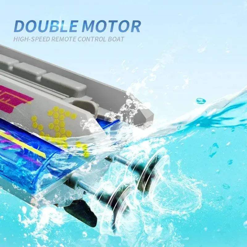 2.4G RC Speedboat With Bright LED Lights For Kids Enjoy - Image 6
